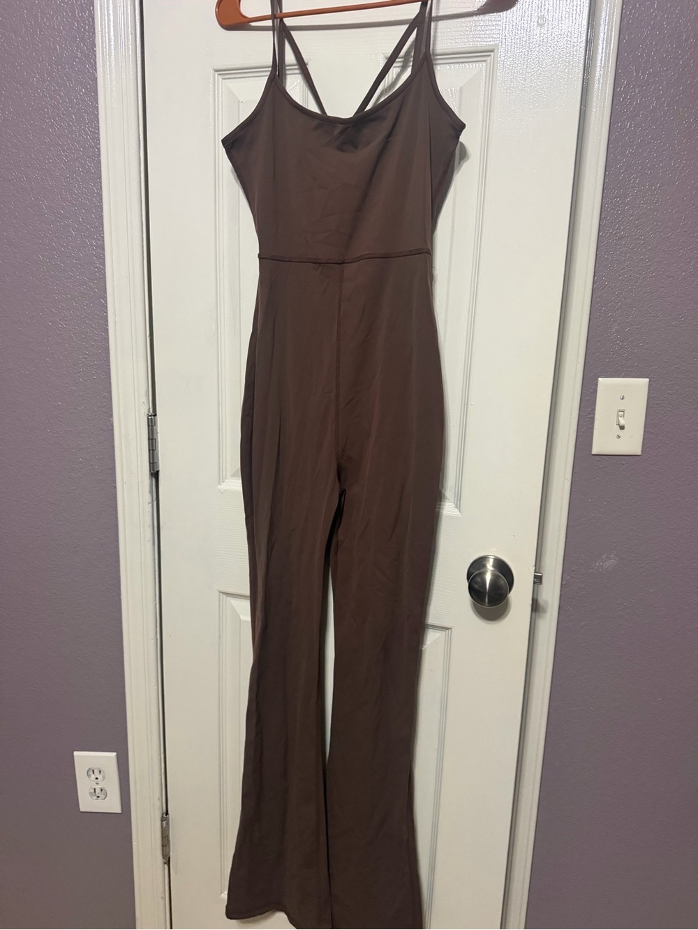 & Other Stories Chocolate-Brown Spaghetti Strap Jumpsuit